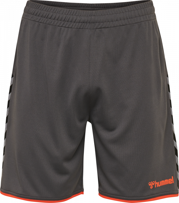 Hummel - Authentic Poly Shorts - Asphalt & orange