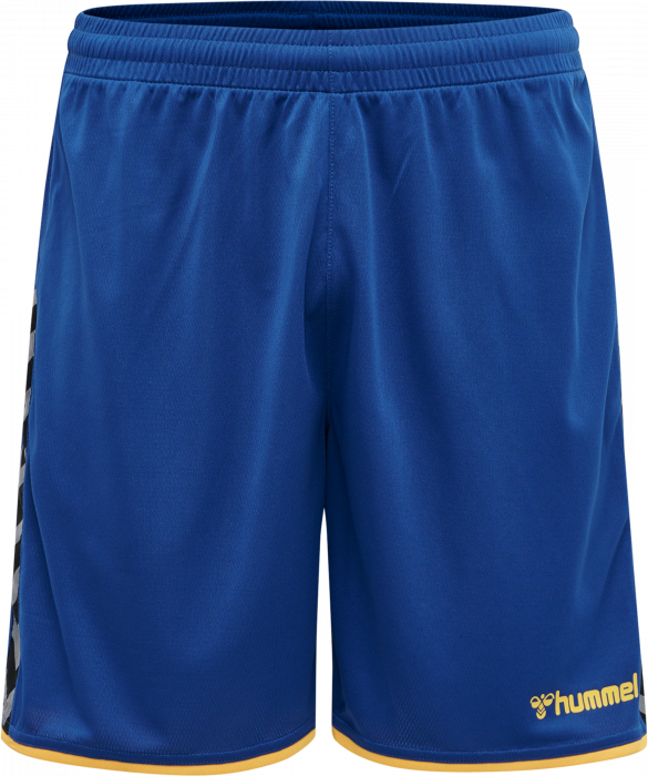 Hummel - Authentic Poly Shorts - True Blue & sports yellow