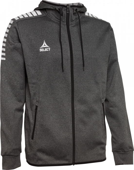 Select - Monaco Zip Hoodie - Cinzento & branco