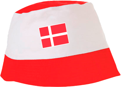 Sportyfied - Denmark Bucket Hat - Rosso & bianco