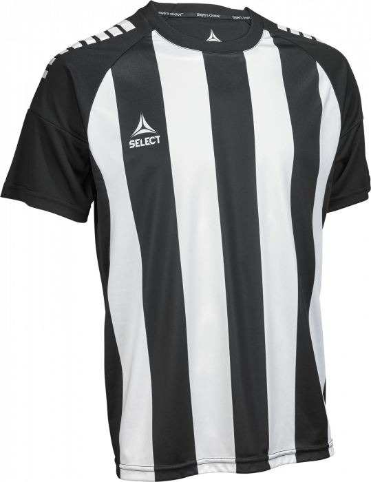 Select - Spain V25 Player Shirt S/s Striped - Biały & czarny